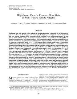 High-Impact Exercise Promotes Bone Gain in Well