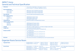 IMPACT Arena General and Technical Specification Organizer