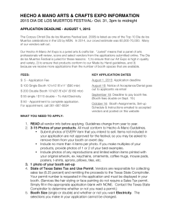 DDLM Vendor Guidelines 2015 - Dia de los Muertos Corpus Christi
