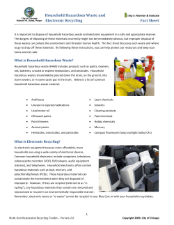 Household Hazardous Waste and