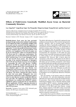 Effects of Field-Grown Genetically Modified Zoysia Grass on