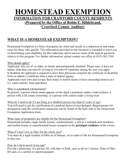 homestead exemption - Crawford County Auditor