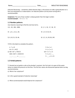 inductive reasoning - Piscataway High School
