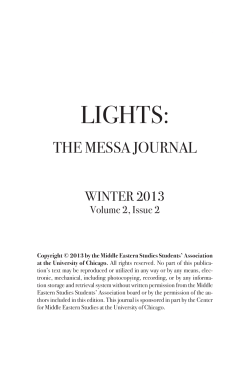 Full Text - Lights: The MESSA Journal