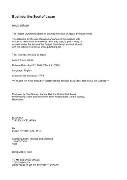 Bushido, the Soul of Japan