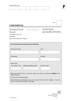 2003 Spec. French F Reading