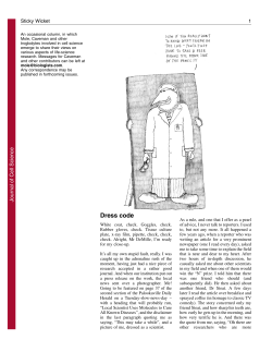 Dress code - Journal of Cell Science