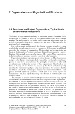 2 Organizations and Organizational Structures