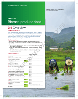 Biomes produce food
