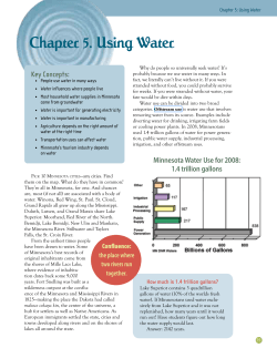 Chapter 5. Using Water - Minnesota DNR - MN-dnr