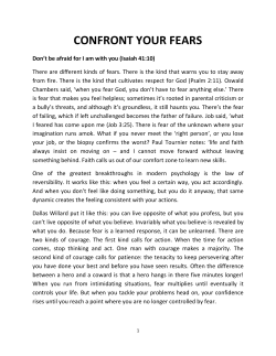 CONFRONT YOUR FEARS
