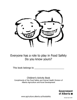 FSD - Children`s Activity Book - Alberta Agriculture and Forestry