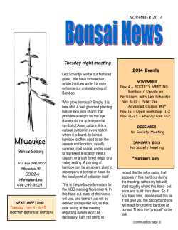 November - Milwaukee Bonsai Society