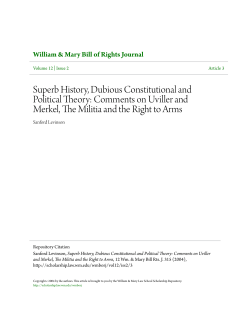 Superb History, Dubious Constitutional and Political Theory