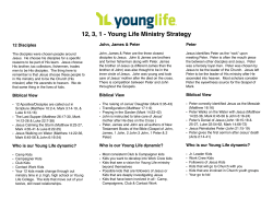 12, 3, 1 - Young Life Ministry Strategy