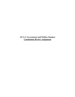 AP U.S. Government and Politics Summer Constitution Review