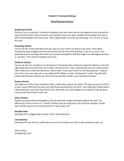 Freihofer`s Training Challenge Stretching post workout Quadriceps