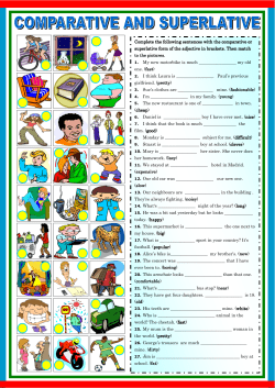 Complete the following sentences with the comparative or