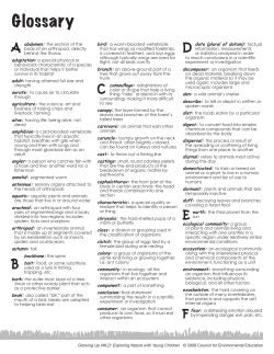 Glossary - ProjectWILD