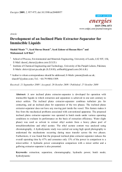 Development of an Inclined Plate Extractor