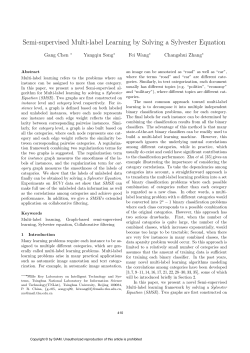 Semi-supervised Multi-label Learning by Solving a Sylvester Equation