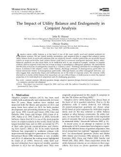 The Impact of Utility Balance and Endogeneity in Conjoint
