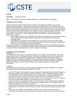 non-typhoidal - Council of State and Territorial Epidemiologists