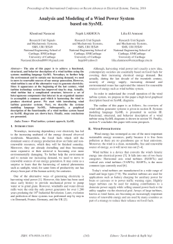 Analysis and Modeling of a Wind Power System based on SysML