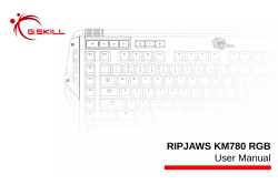 RIPJAWS KM780 RGB User Manual
