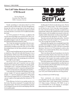 Net Calf Value Return Exceeds $750 Record