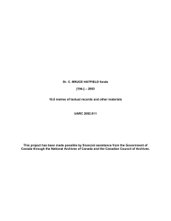 details - University of Calgary Archives