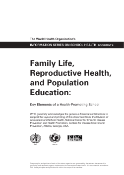 Family Life, Reproductive Health, and