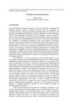 Language change in Construction Grammar