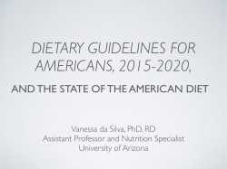 Jan2016 Dietary Guidelines Webinar.key