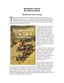 `Wargame Tactics` By Charles Grant