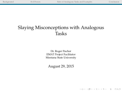 Slaying Misconceptions with Analogous Tasks