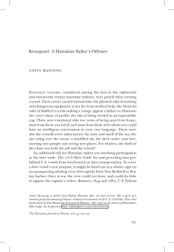 Keaupuni: A Hawaiian Sailor`s Odyssey
