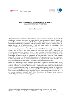 DISTRIBUTION OF AGRICULTURAL SUPPORT