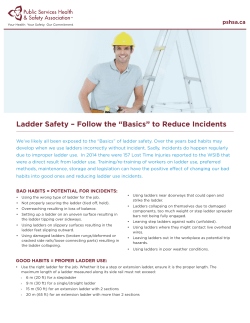 PSHSA - Ladder Safety - Public Services Health and Safety