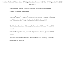 Dynamics of the `popcorn` Wolbachia infection in outbred