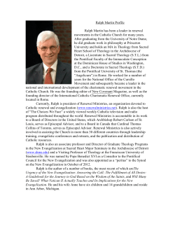 Ralph Martin Profile - Church of the Holy Family
