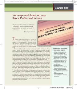 Nonwage and Asset Income: Rents, Profits, and Interest