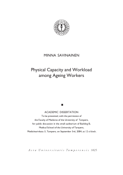 Physical Capacity and Workload among Ageing Workers