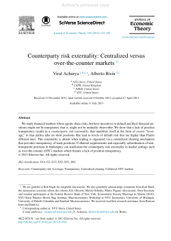 Counterparty risk externality: Centralized versus