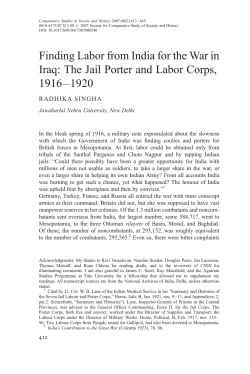 Finding Labor from India for the War in Iraq: The Jail Porter and