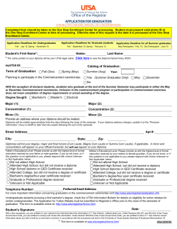 UTSA Registrar Application for Graduation with Multiple Degrees Form