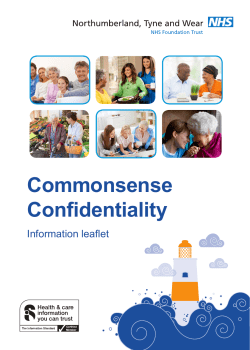 Commonsense Confidentiality - Northumberland, Tyne and Wear