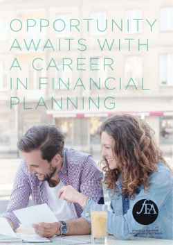 OPPORTUNITY AWAITS WITH A CAREER IN FINANCIAL PLANNING