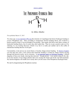The Phosphorus-Hydrogen Bond