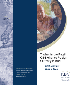 Trading in the Retail Off-Exchange Foreign Currency Market:
